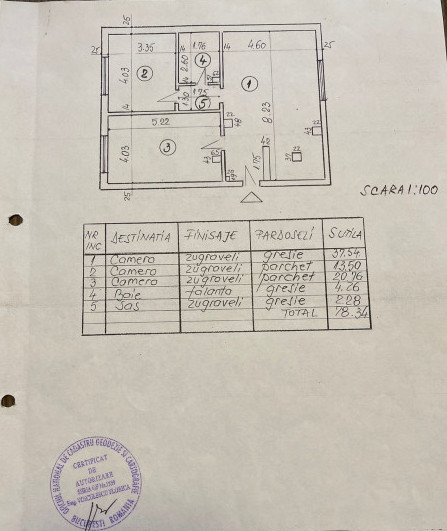  3 camere Bd. Decebal Voronet | 78mp utili | Comision 0 |