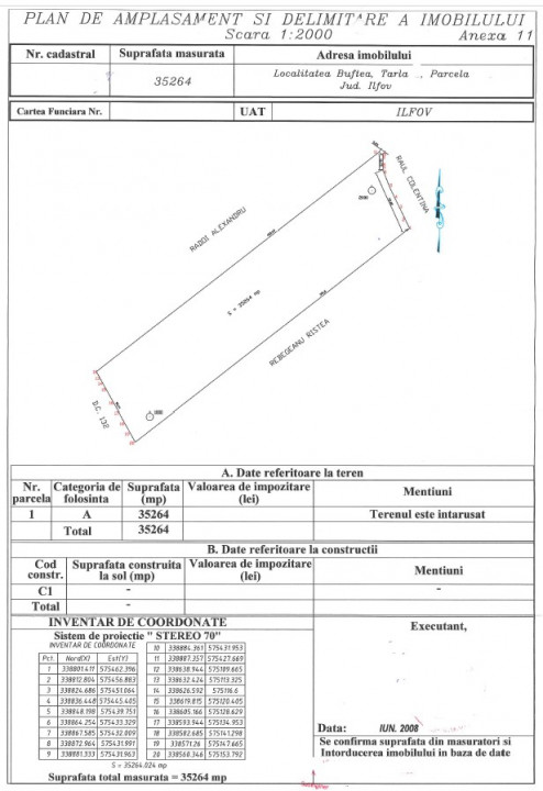 Teren pentru proiect de case in Buftea, cu deschidere la lacul Buciumeni